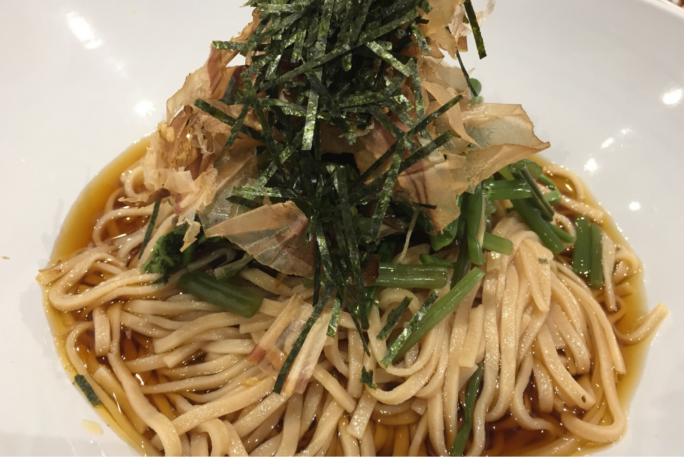 【玄米麺レシピ】山菜和風玄米麺